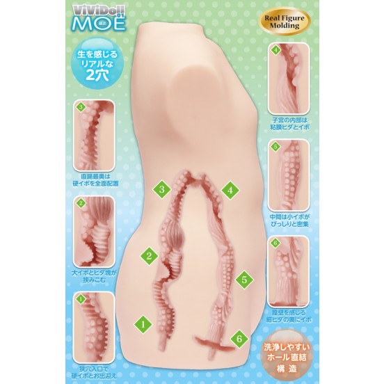 Onahole Doll - ViViDoll 01 Moe 3.6 KG Doble Túnel Muñeca - Producto de Importación - Image 3